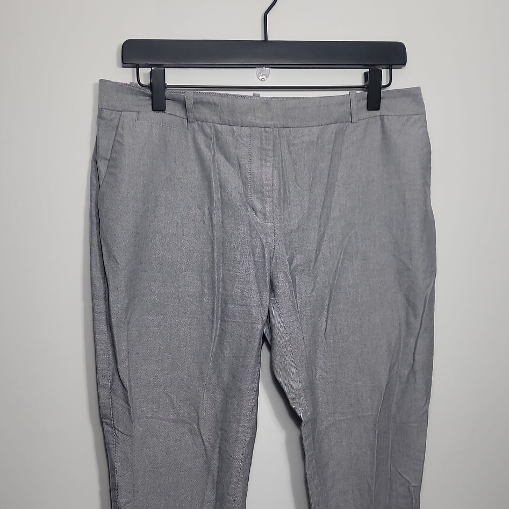 Tommy Hilfiger Classic Gray Cotton Chinos Ankle Pants
